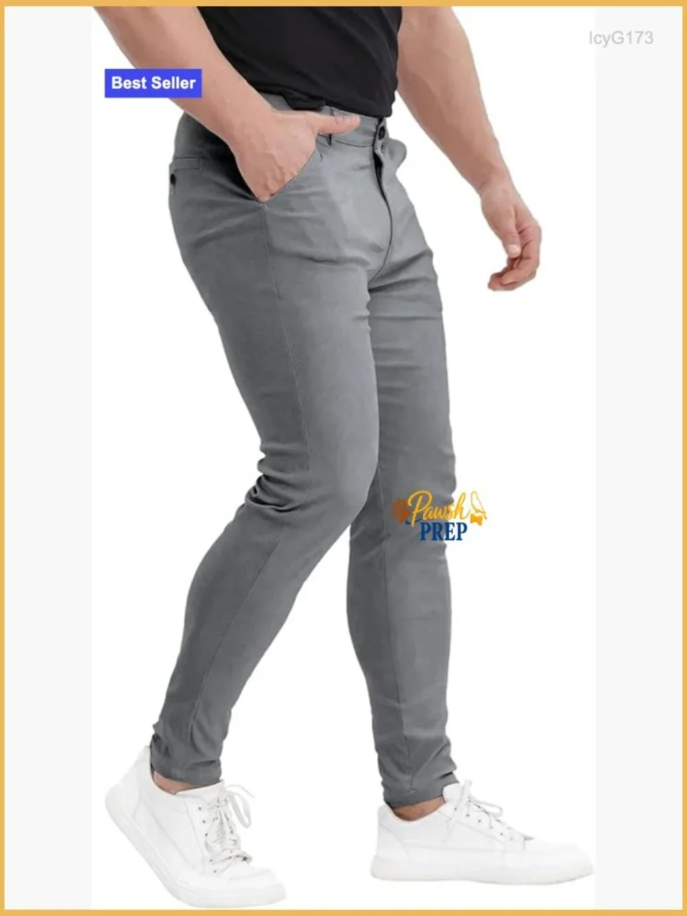 Slim Fit Stretch Dress Pants Tapered Chino Trousers Expandable Waist